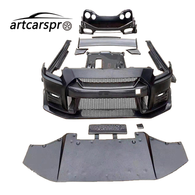 Full Body Kit For Nissan GTR R35 PP Material Front Bumper Lip Side Skirt